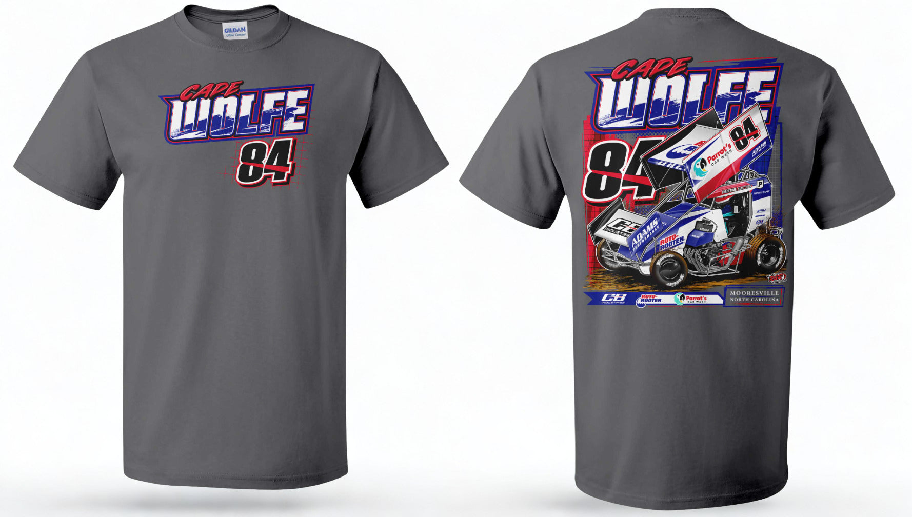 Cade Wolfe #84 T-Shirt (Charcoal)